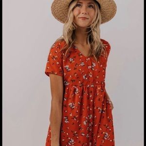 Roolee Indie Dress, burnt orange